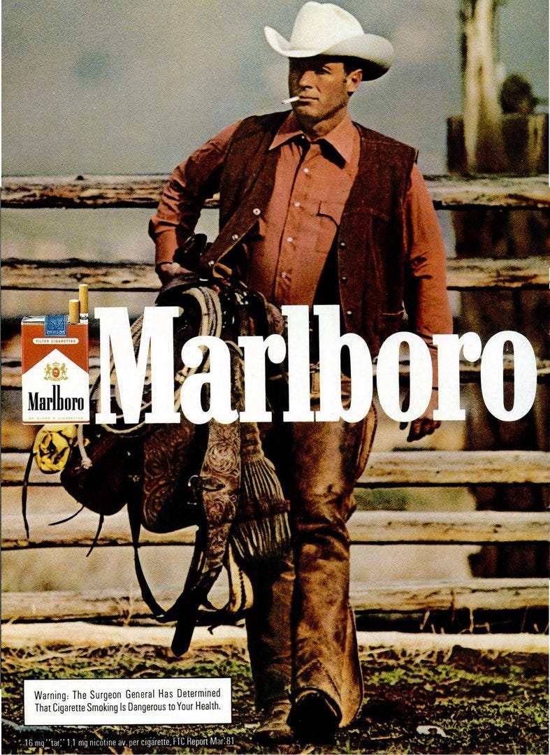 The Marlboro man, the first lifetime advertisement
